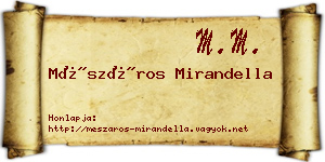 Mészáros Mirandella névjegykártya
