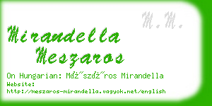 mirandella meszaros business card